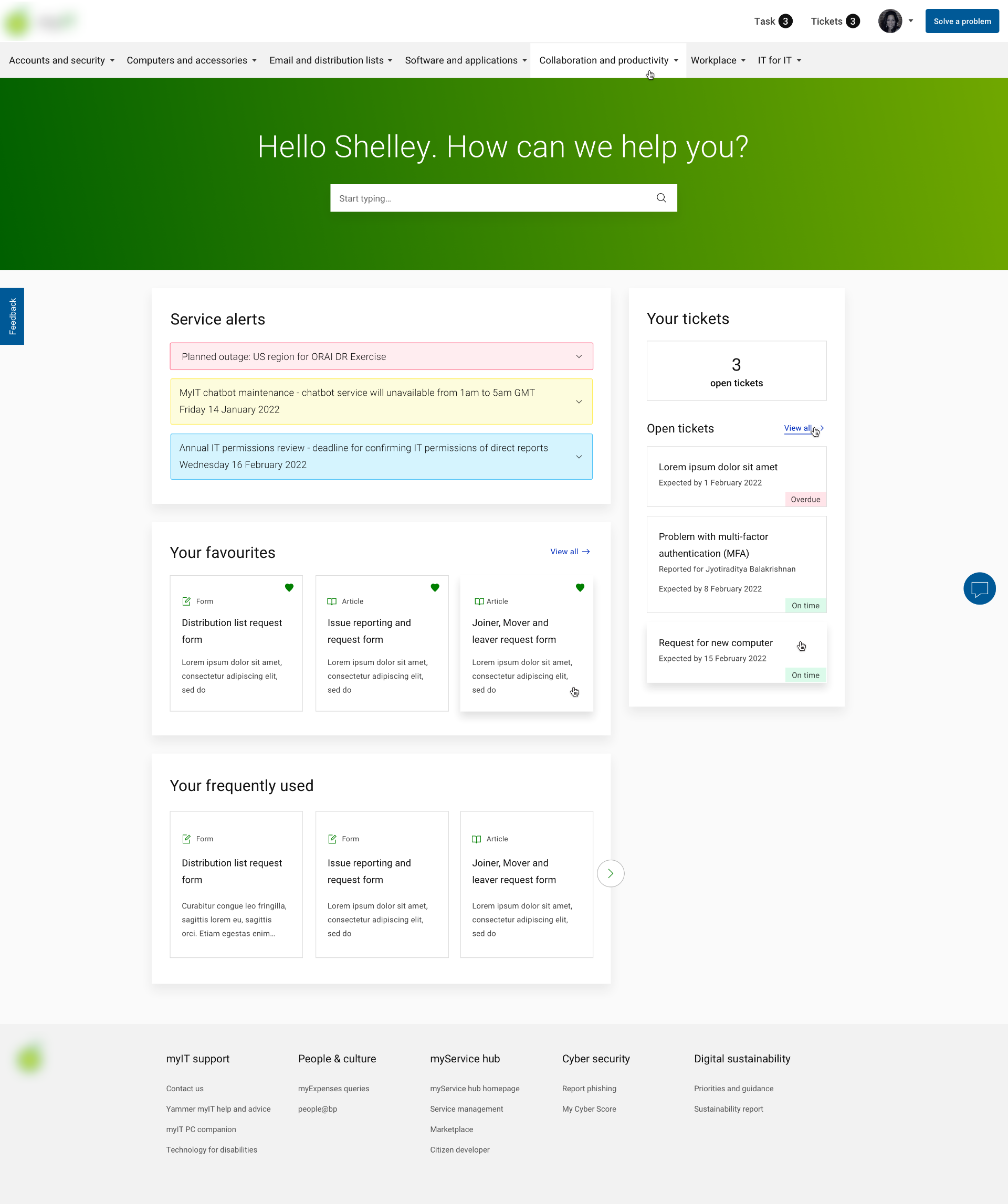 ServiceNow Employee Center - Showcase - Oil and Gas - Monochrome