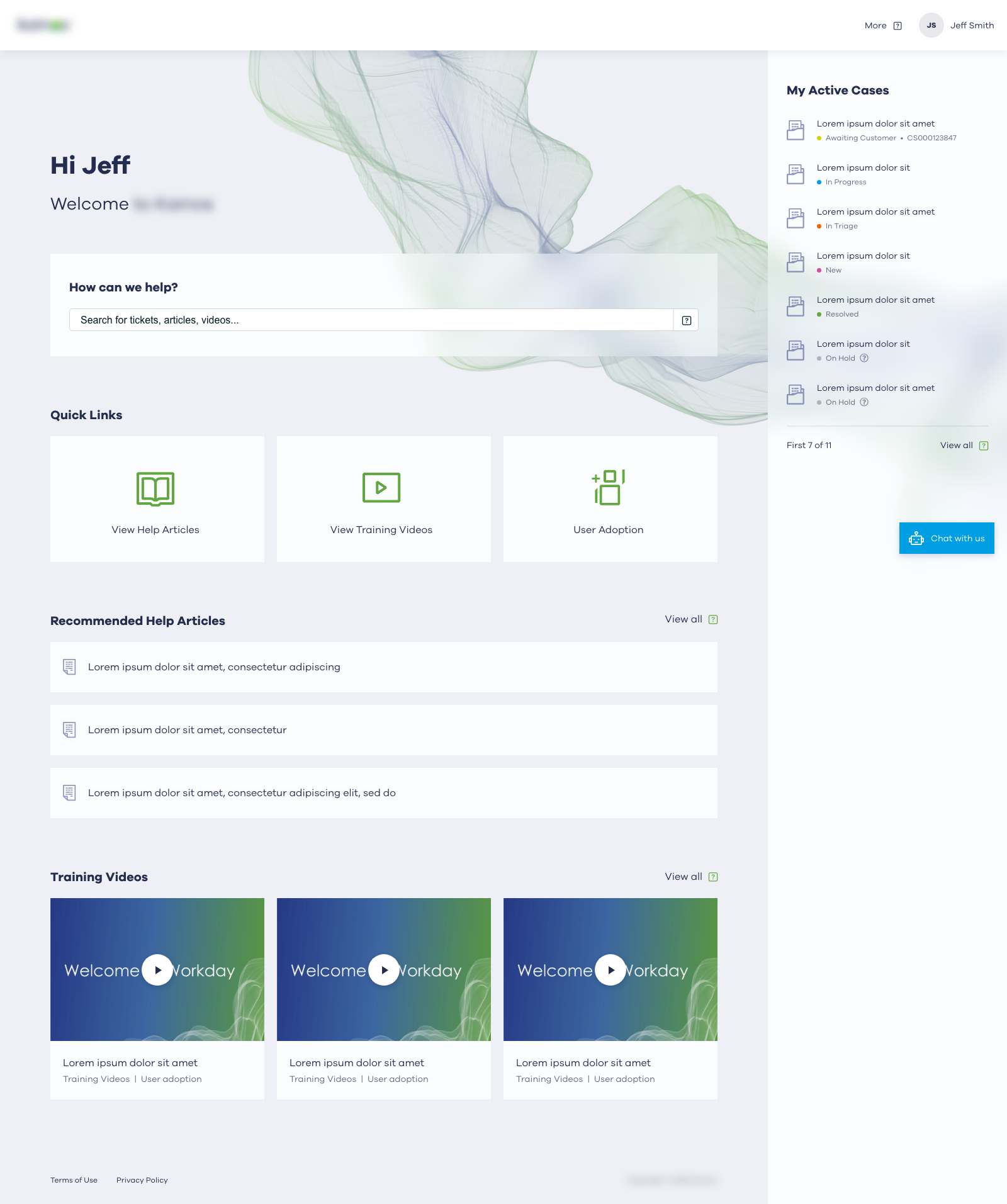 ServiceNow Employee Center Showcase - Information Services - Monochrome